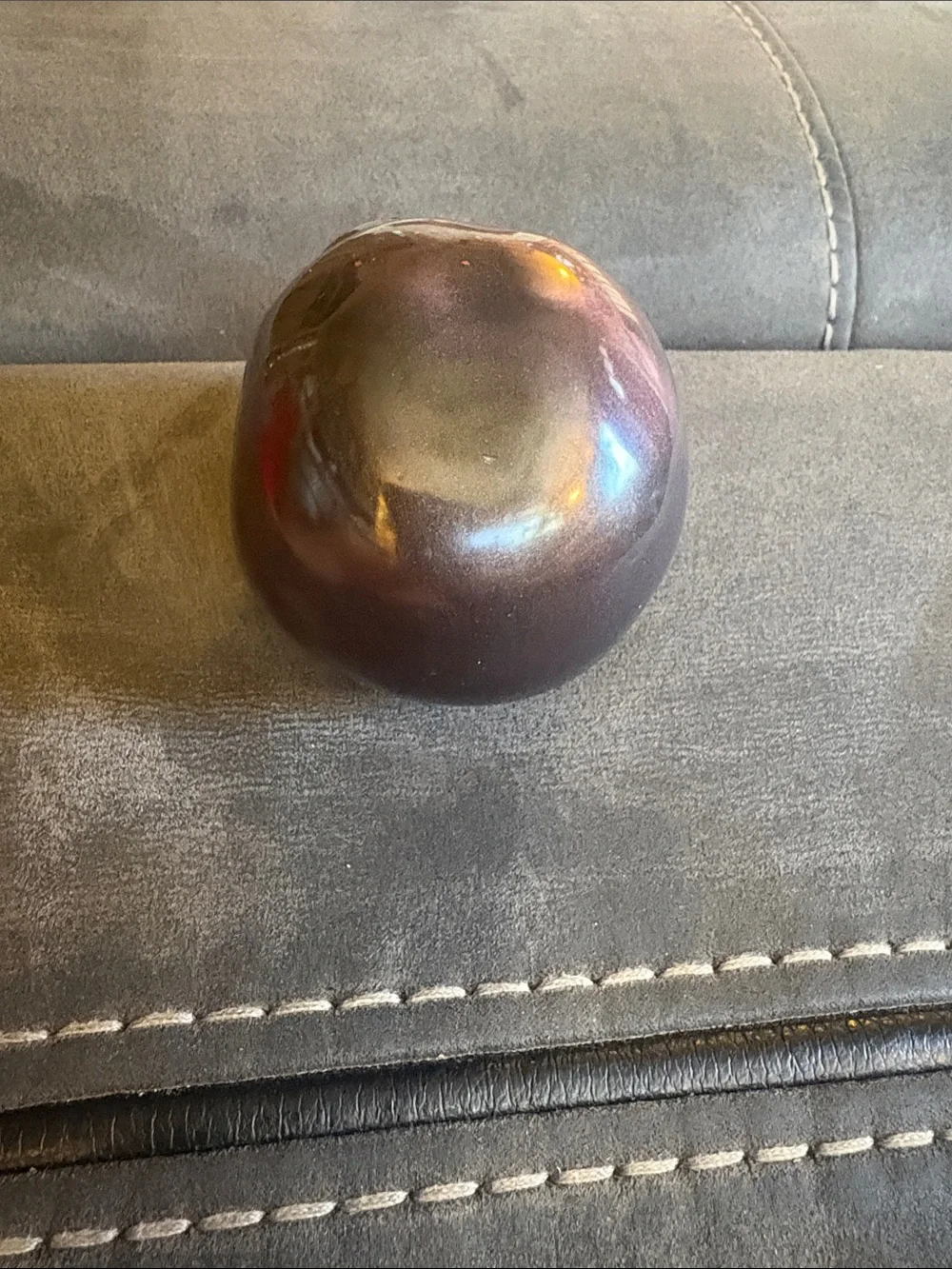 Iridescent Purple Resin Skull - Halloween Home Decor
